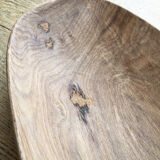 Brutalistic oval wood dish