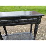 Napoleon III style wooden and cane console