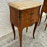 Pair of Louis XV style bedside tables in rosewood