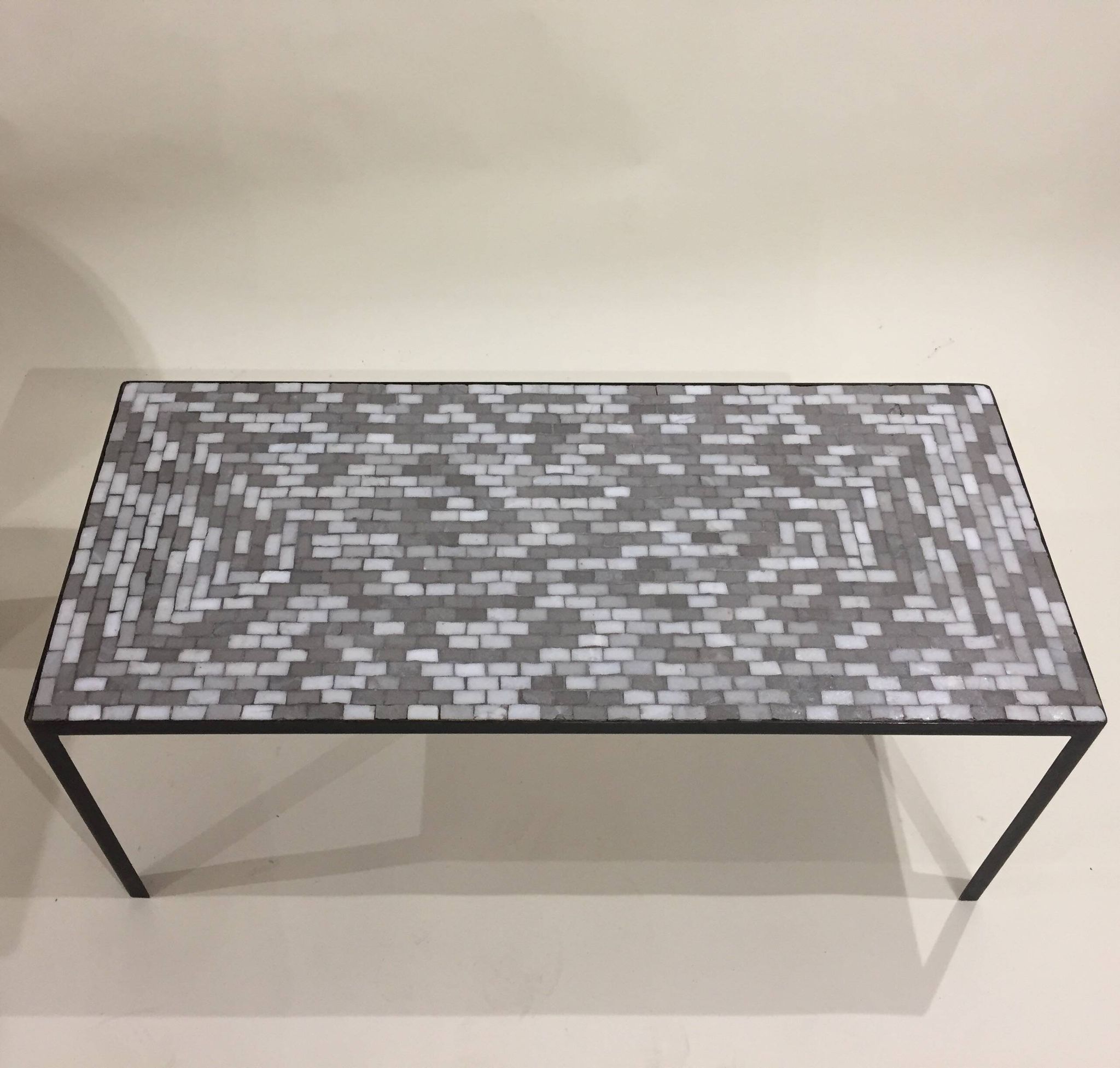 60s grey ceramic coffee table