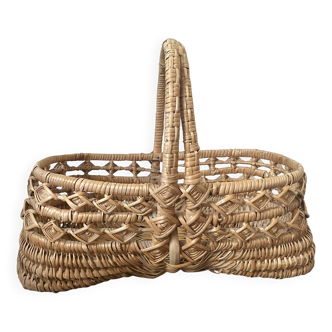 Vintage wicker woven basket