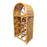 Rattan bottle shelf