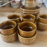 Vintage Italian espresso service Tognana – brown glazed stoneware