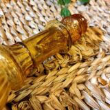 Amber Carved Glass Carafe with Stopper