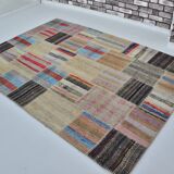 Vintage Anatolian Oushak Patchwork Rug sku 3040