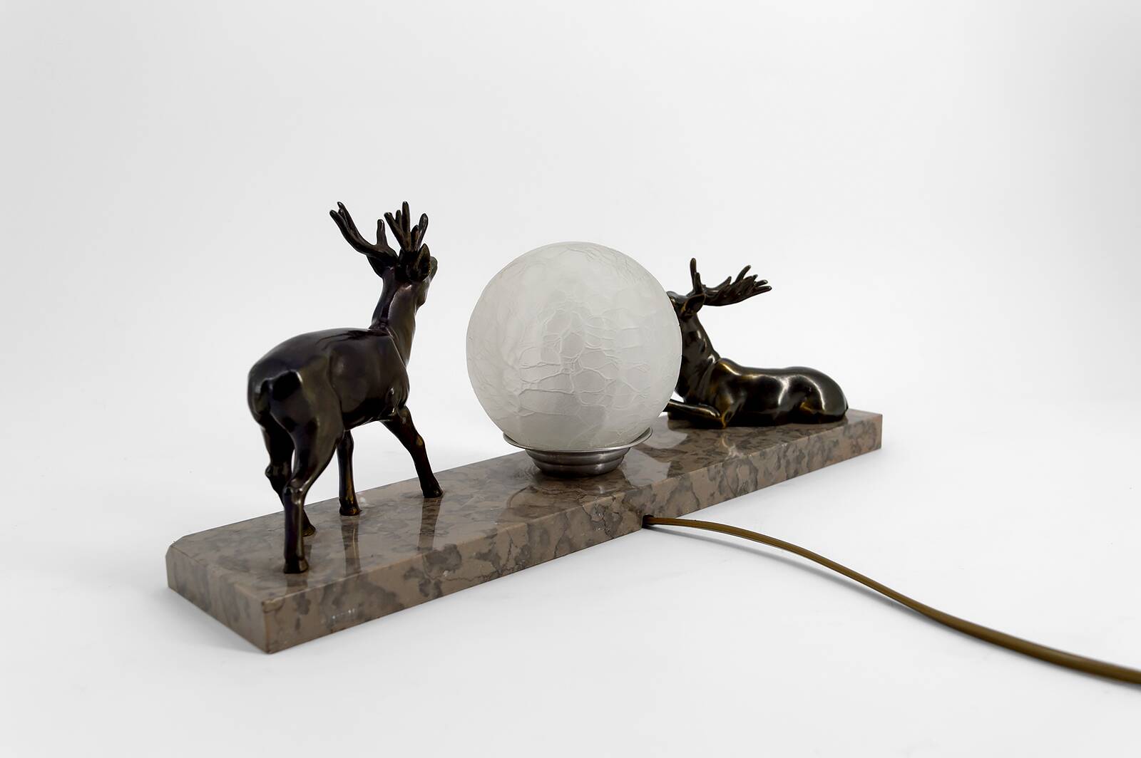 Veilleuse Art Déco aux cerfs – vers 1930