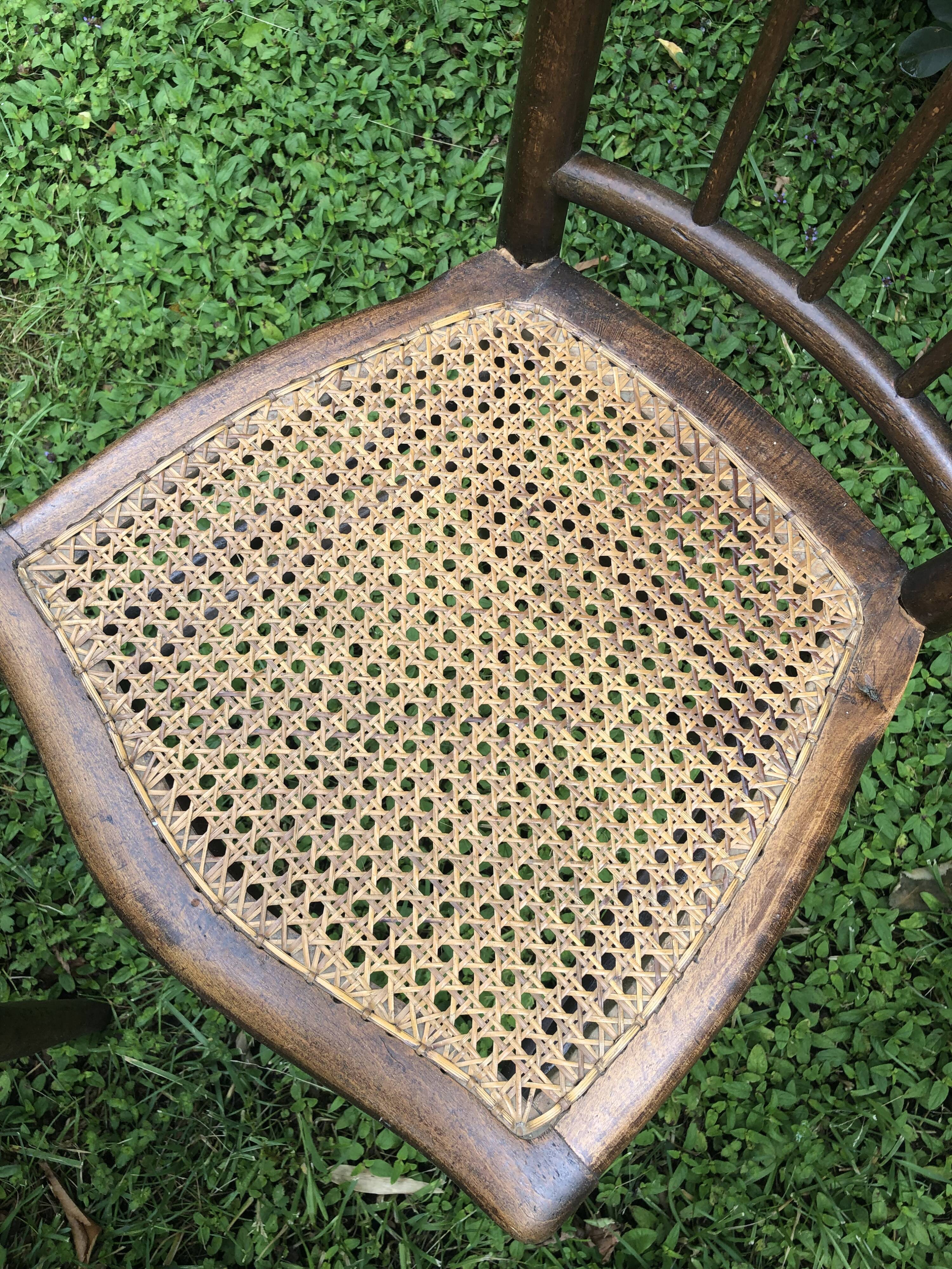 Canned bistro chairs