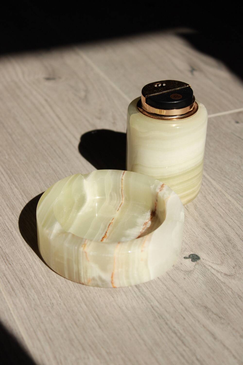 Vintage ashtray & table bookend in onyx - Art Deco period