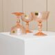 Ensemble de 6 verres à martini coupe Luminarc Rosaline en verre abricot – vintage années 1970 France avec emballage.