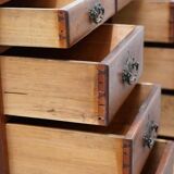 Small Victorian desk in solid walnut with drawers.