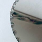 Old round beveled mirror