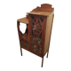 Small Art Nouveau display cabinet 1900 – Walnut and amber glass