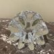 Designer candle holder in thick glass