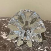 Designer candle holder in thick glass
