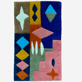 Hand tufted wool carpet 130x80cm