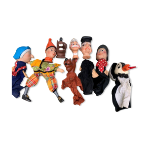 lot de marionnettes vintage