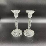 Pair of candlesticks, cut glass