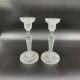 Pair of candlesticks, cut glass