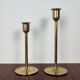 Scandinavian brass candle holders