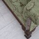 1950s, Danish relax armchair, green furniture velour, carved oak wood.