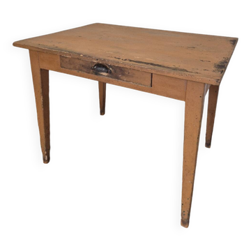 Table de magasin/métier en sapin ancien 1950s -1m