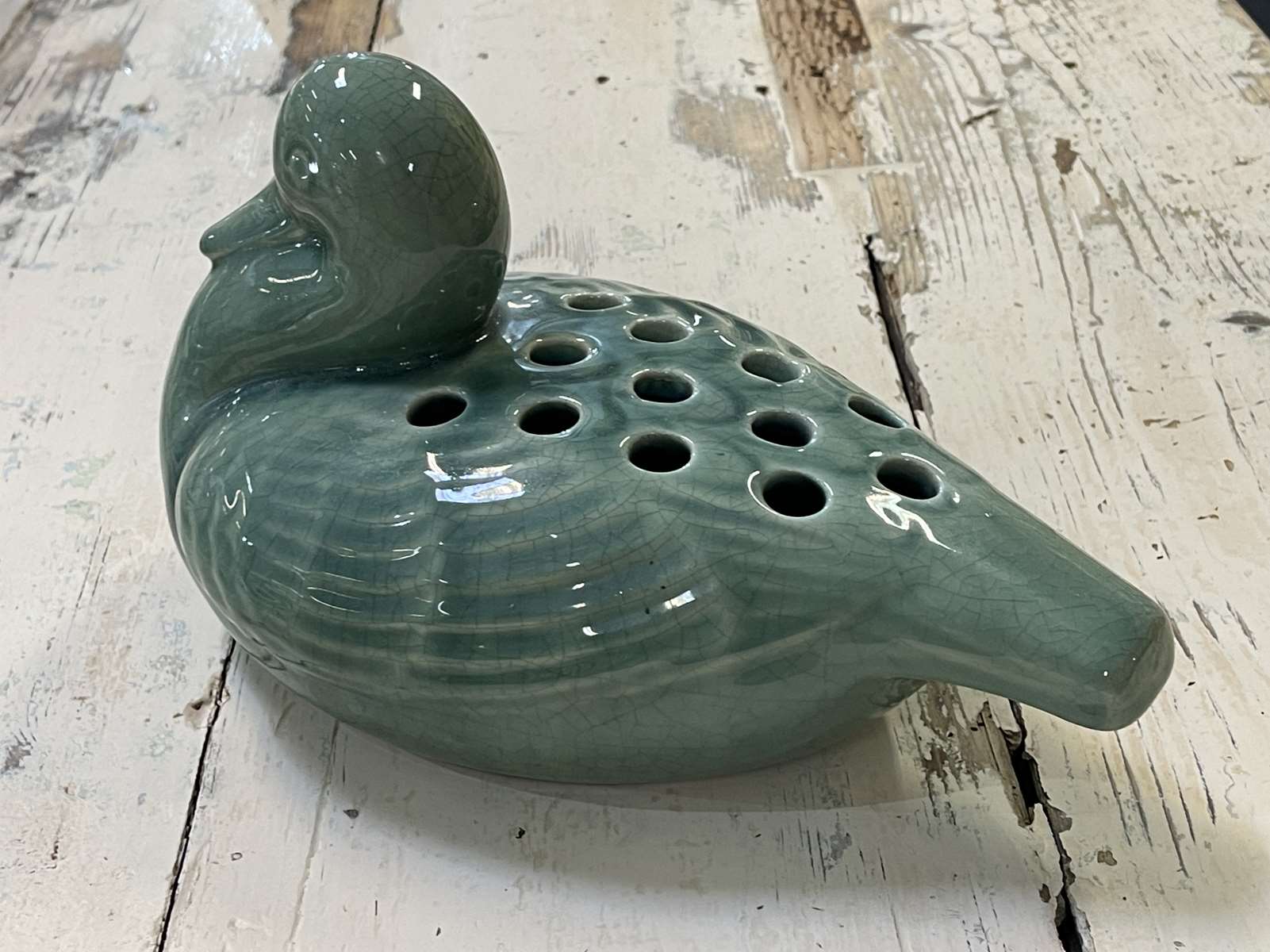 pique flower by ceramist pol chambost (1906-1983) representing a duck