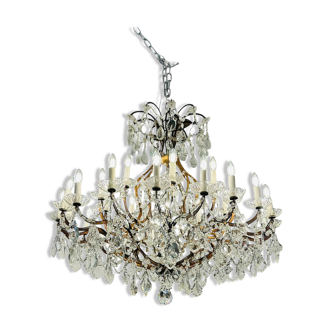 Italian 1920-30’s Crystal drops Chandelier