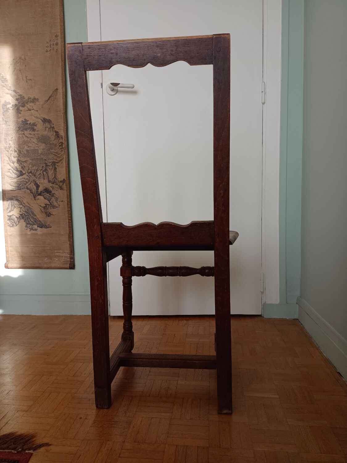 Two Lorraine oak chairs