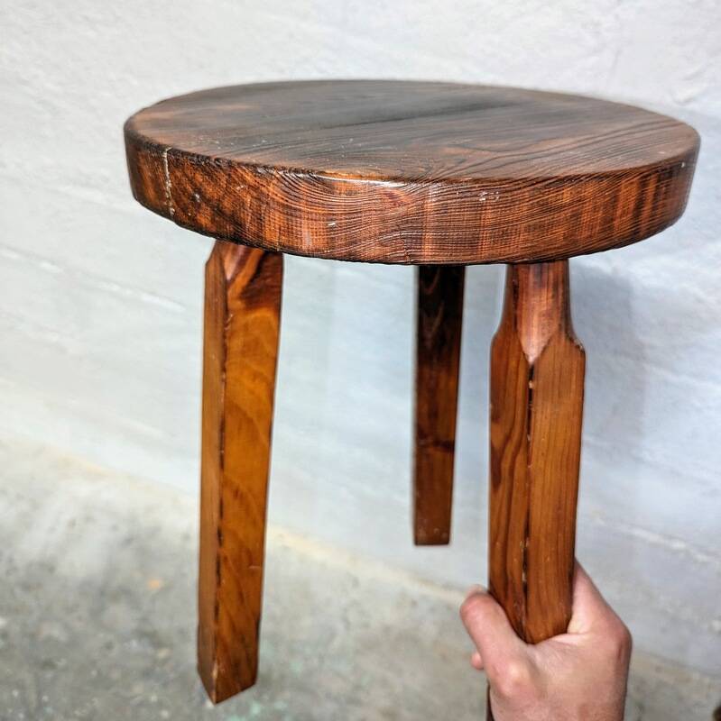 Brutalist tripod stool