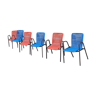 Lot of 6 outdoor cinema chairs - 1950s