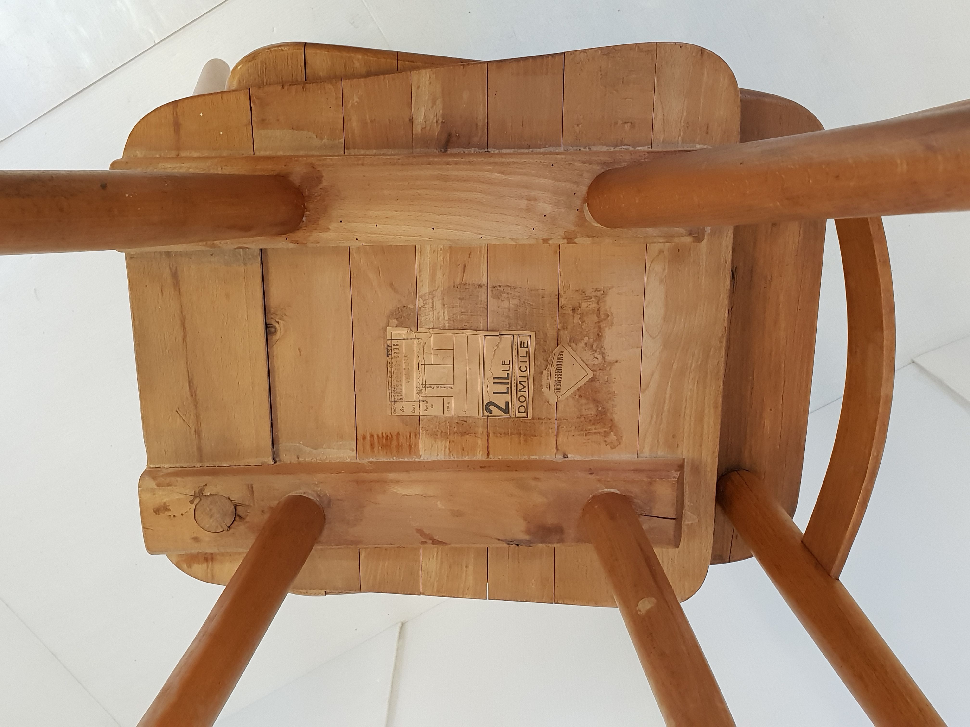 Suite de 3 chaises de Adolf Schneck 1940 vintage