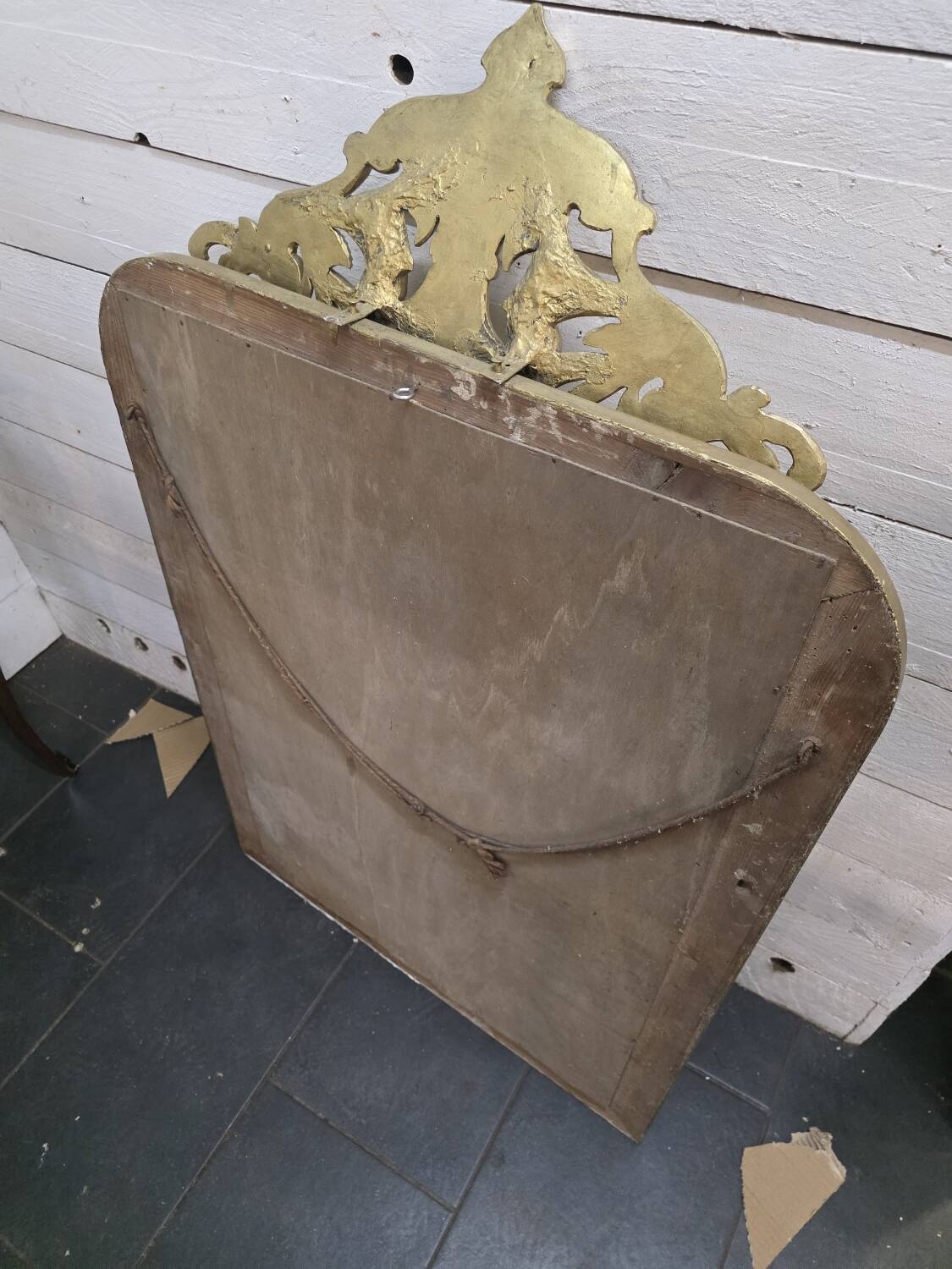Antique Napoleon III gilded mirror