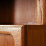 Teak Dyrlund highboard display case with shutter doors