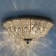 Large crystal Banci Italy ceiling lamp, 1960s