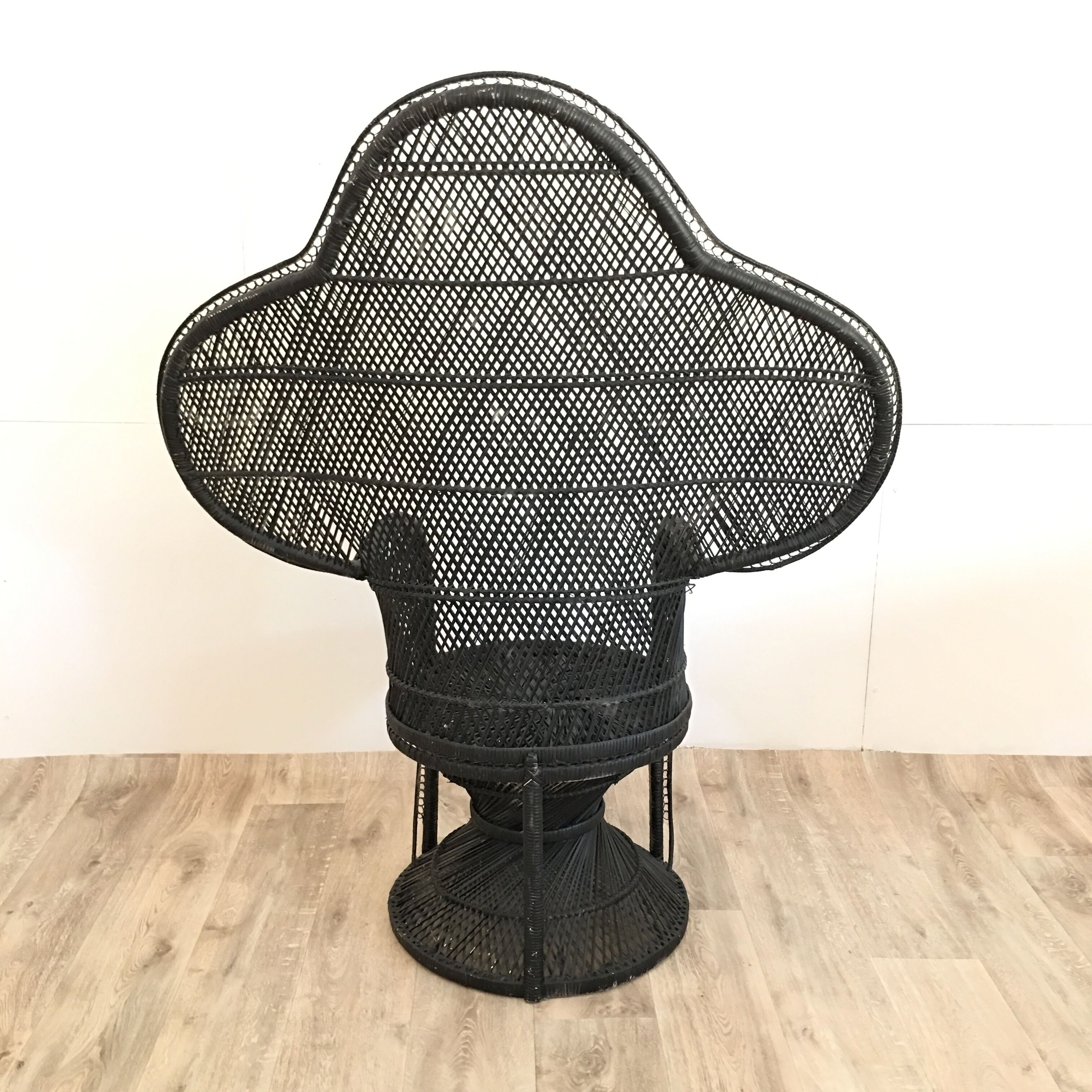 Emmanuelle black Wicker Chair