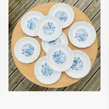 Dessert plates Digoin Sarreguemines x 9
