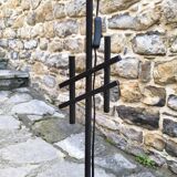 1960s wrought iron tripod floor lamp