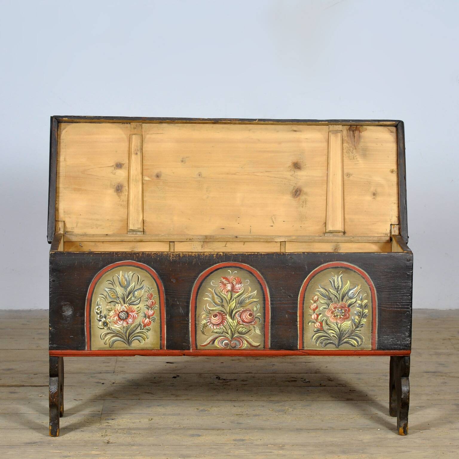 Folk art wedding chest, circa 1850