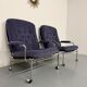Paire de fauteuils lounge roulette design scandinave Bruno Mathsson