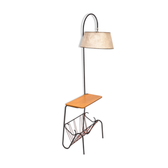 Lampadaire porte-revues vintage, 1950