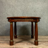 Empire table with blond walnut extensions around 1900