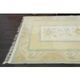 1970s Vintage Turkish Oushak Handmade Wool Cotton Yellow Area Rug 195x306
