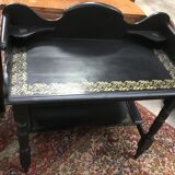 Hairdresser or toilet table in English pine, painted black