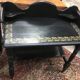 Hairdresser or toilet table in English pine, painted black