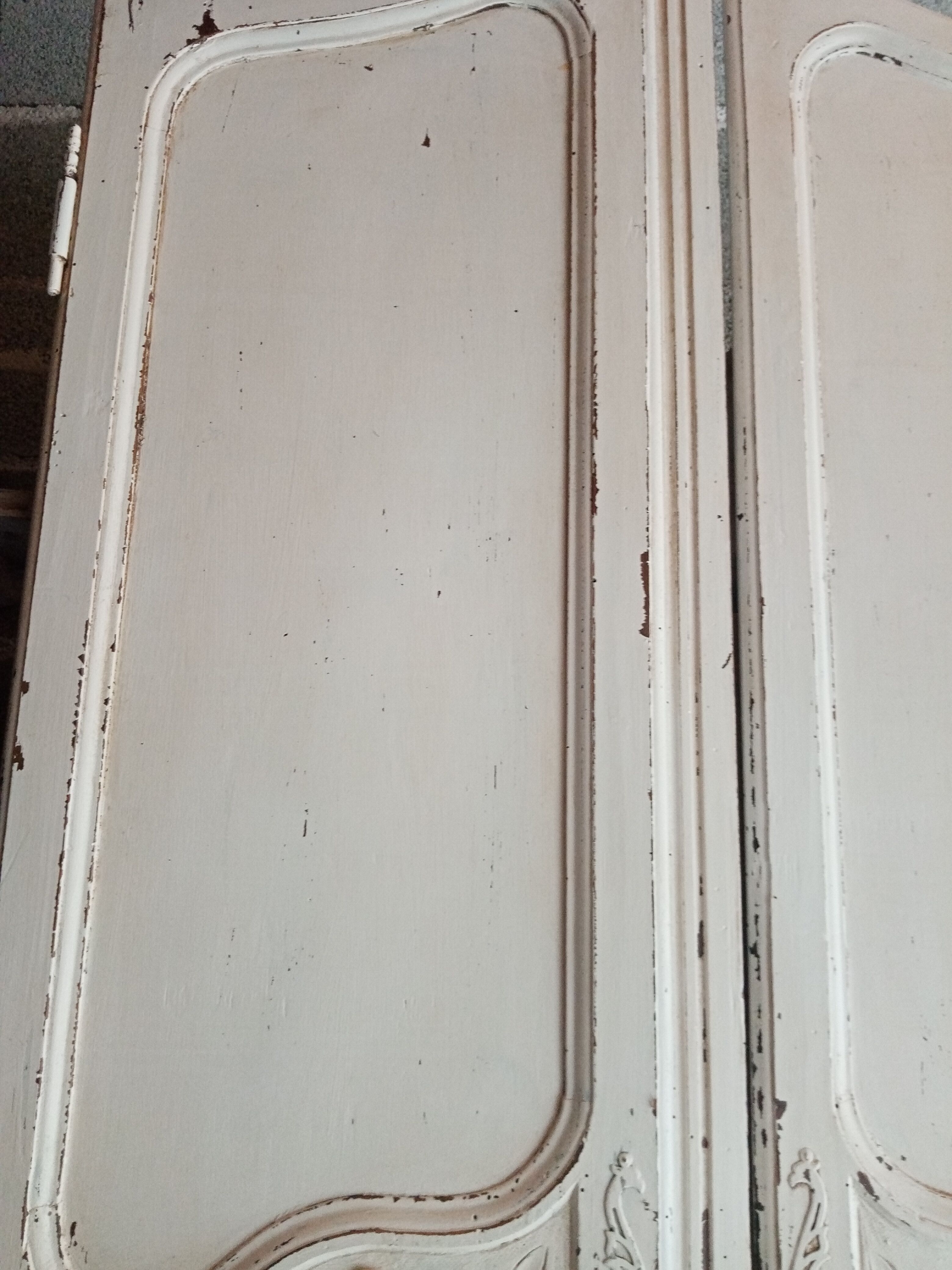 Pair old weathered doors height 154 cm