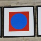 Vintage Optical Art Triptych - Victor Vasarely - 3 Frames 40x40cm