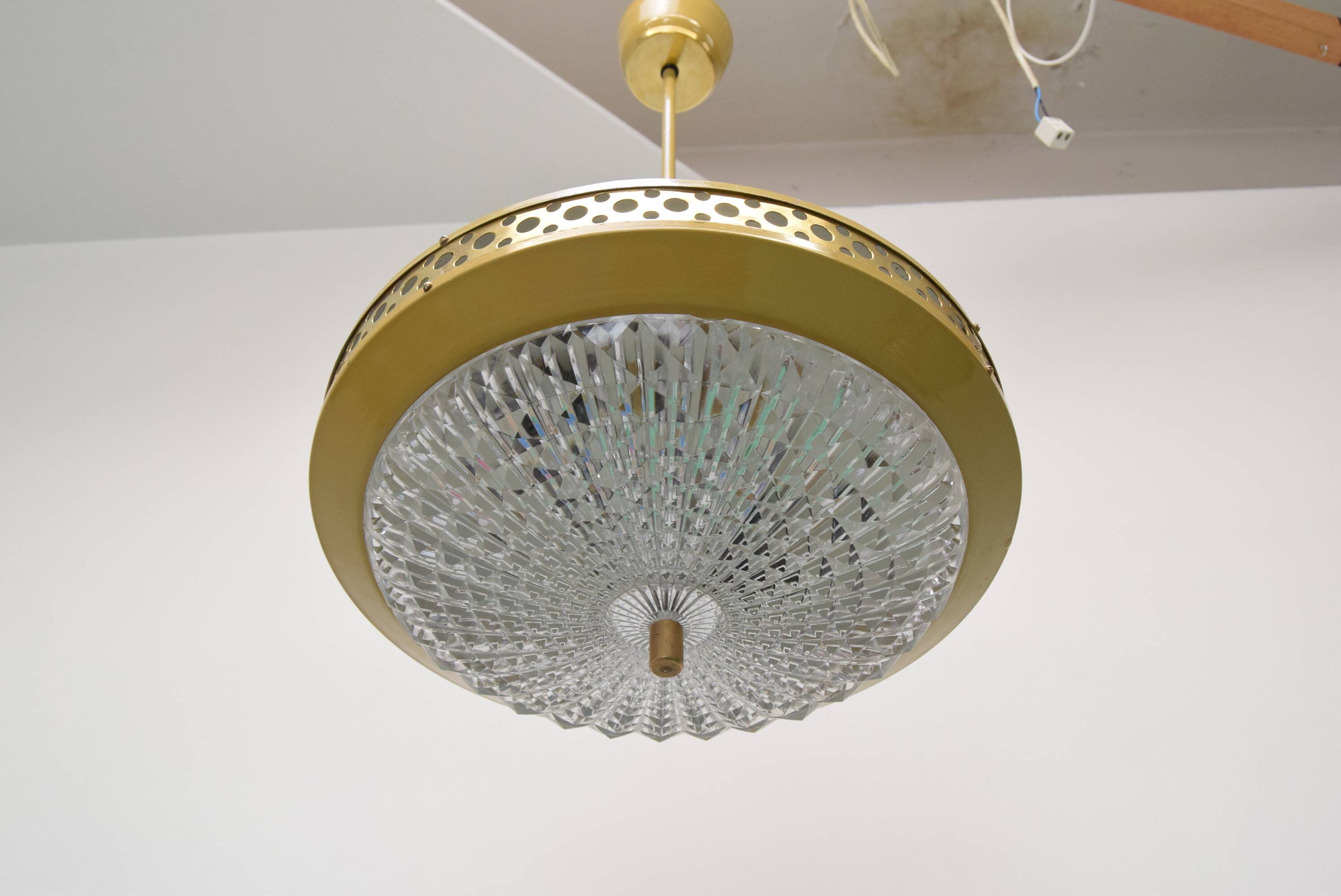 1970s Space Age Metal Pendant by LUDIB Bratislava