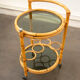 Rattan service cart