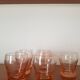 Set of small pink glasses
