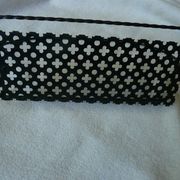 Tray in black perforated metal